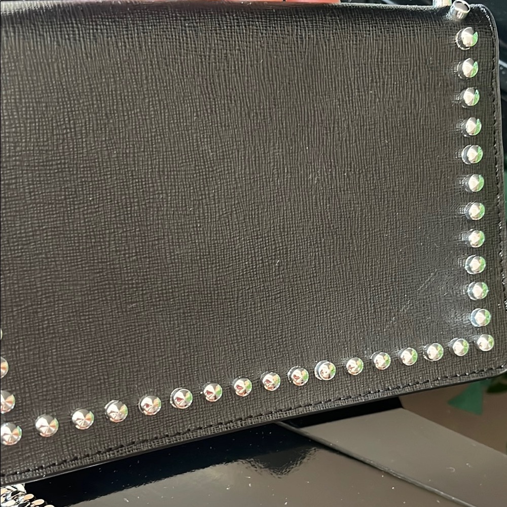 Fendi chain wallet 7 x 5 inches and half barely used  Studded  Bag with Fur - Picture 4 of 10